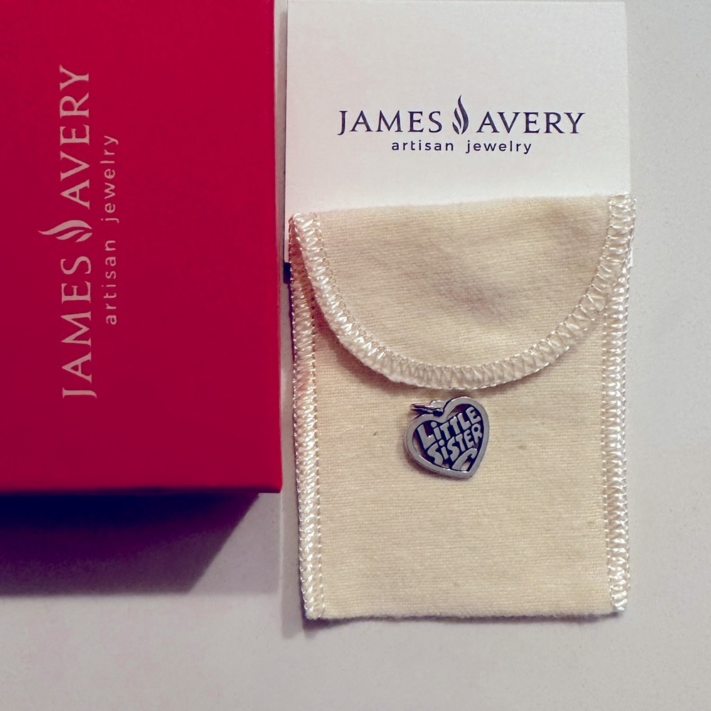 James Avery Little Sister Heart Charm